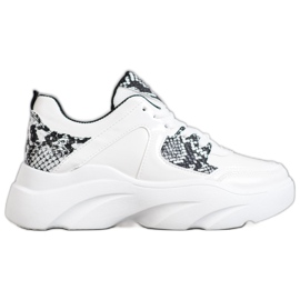 Weide Modische Sneakers aus Öko-Leder weiß