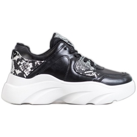 Weide Modische Sneakers aus Öko-Leder schwarz