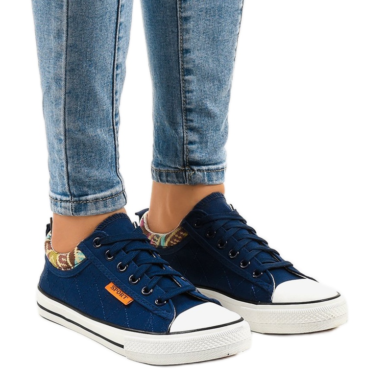 Klassische marineblaue Sneaker W11 navy blau