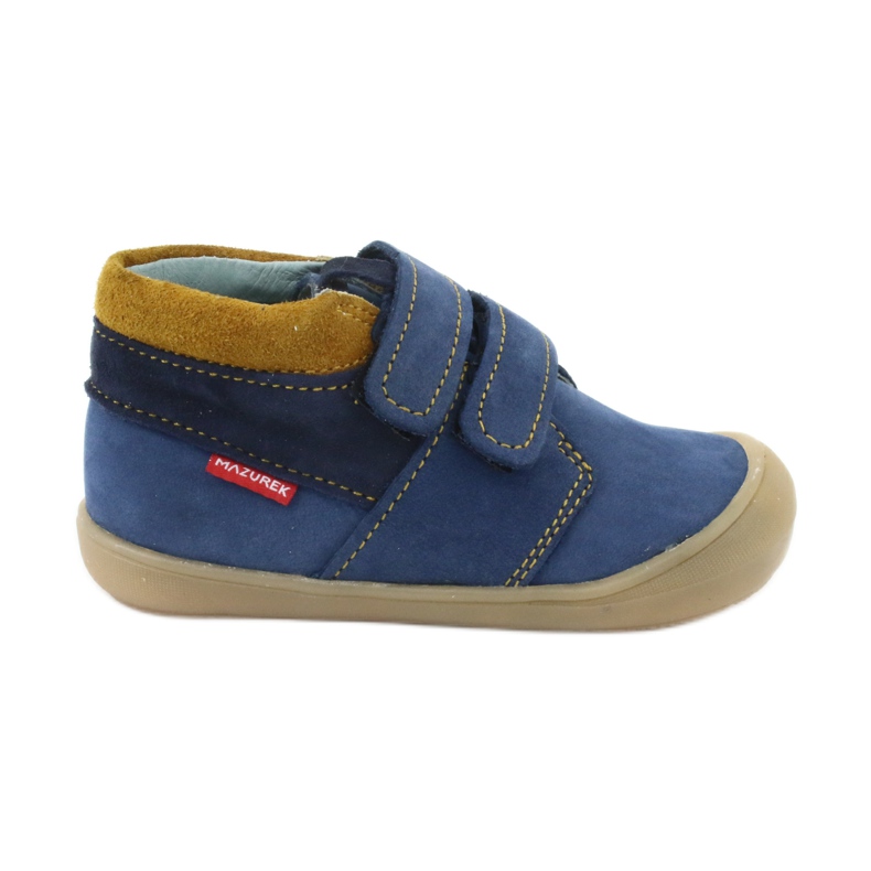Jungen-Klettstiefel Mazurek 1355, Marineblau/Braun