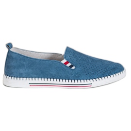 Filippo Marineblaue Ledersneaker