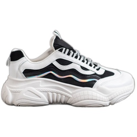 SHELOVET Turnschuhe auf der Plattform weiß schwarz