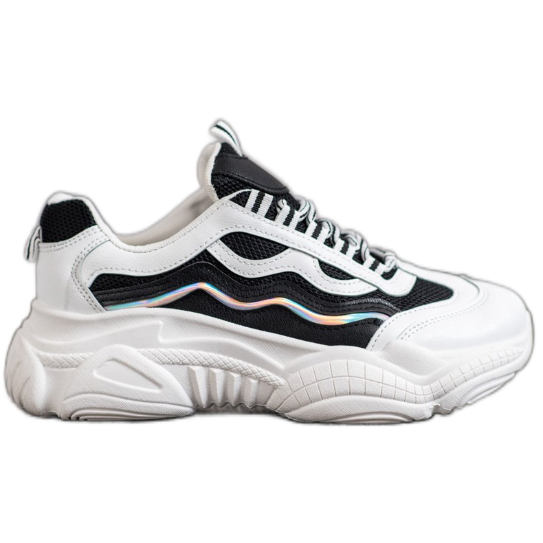 SHELOVET Turnschuhe auf der Plattform weiß schwarz