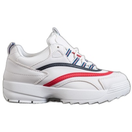 Weide Modische Schuhe auf der Plattform weiß