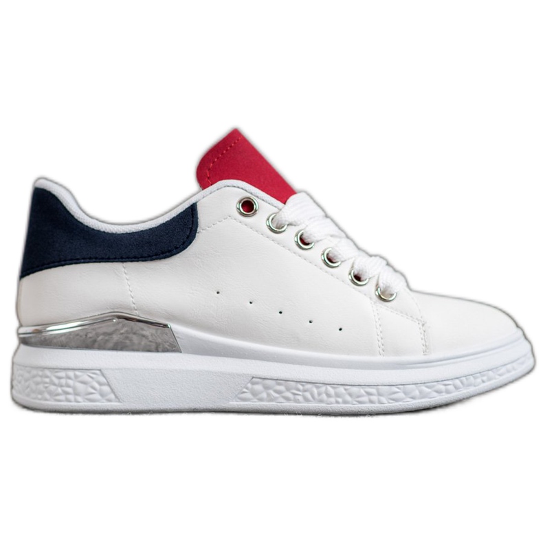 SHELOVET Sneakers auf der Plattform mit Öko-Leder weiß