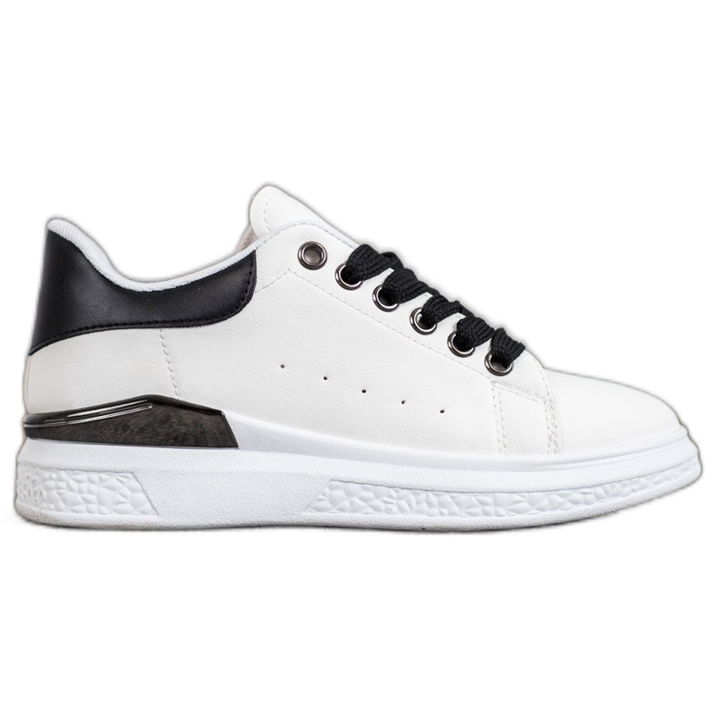 SHELOVET Sneakers auf der Plattform mit Öko-Leder weiß