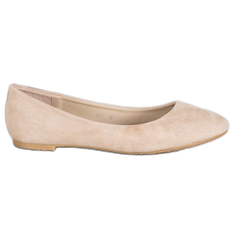 Yes Mile Beige Ballerinas