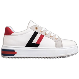 SHELOVET Sportschuhe aus Öko-Leder weiß mehrfarbig