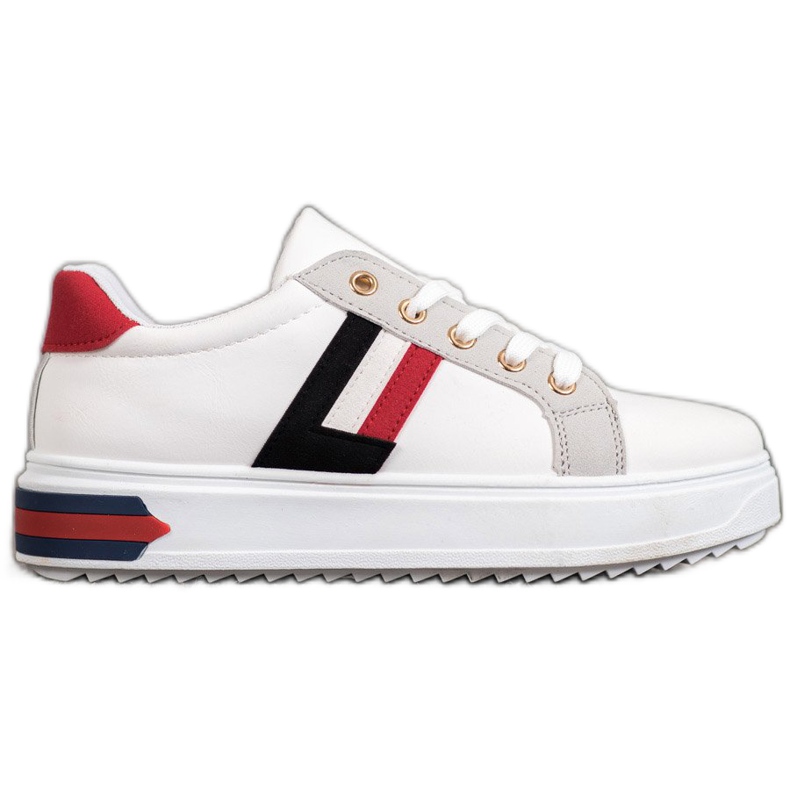 SHELOVET Sportschuhe aus Öko-Leder weiß mehrfarbig