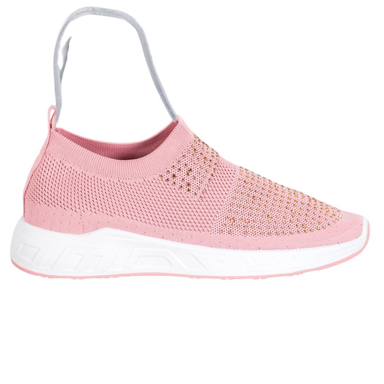 SHELOVET Slipper mit Kristallen rosa