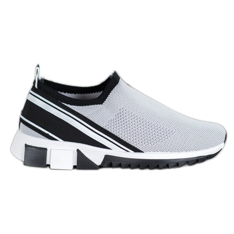 SHELOVET Slipper mit Mesh grau