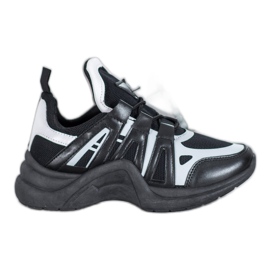 SHELOVET Bequeme Fashion Sneakers weiß schwarz