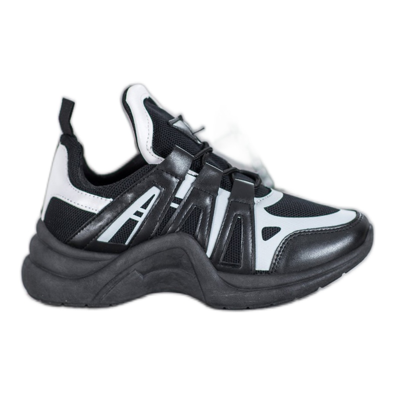 SHELOVET Bequeme Fashion Sneakers weiß schwarz