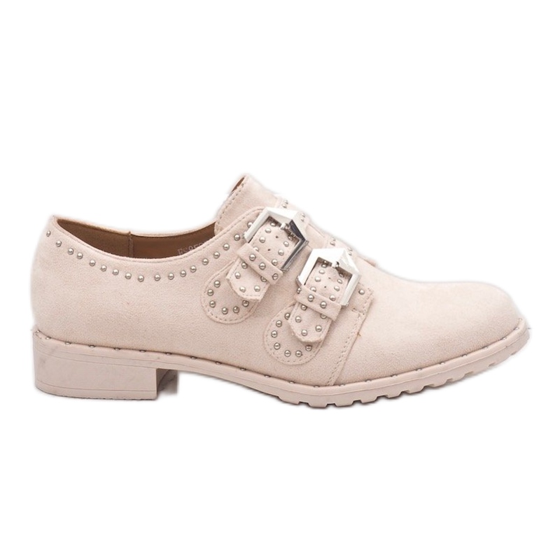 Beige Schuhe mit ES8500 Nieten