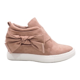 Rosa Wildleder-Sneakers XW37320