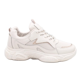 Beige modische Damen Sportschuhe 7939-SP