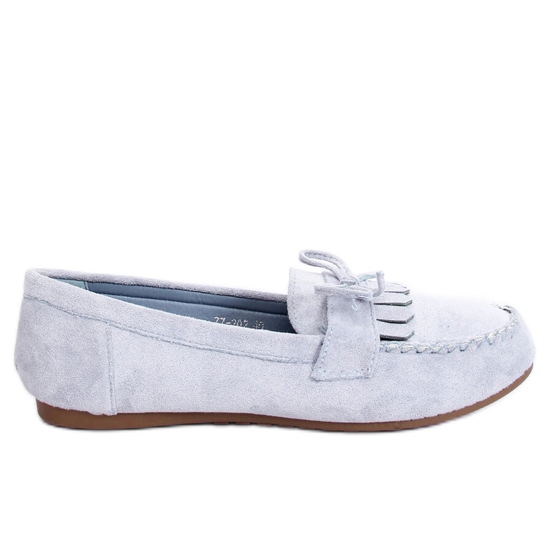 Klassische blaue Damenslipper 77-202 Blau