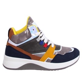 High-Top-Sneaker D20-2 Grau mehrfarbig
