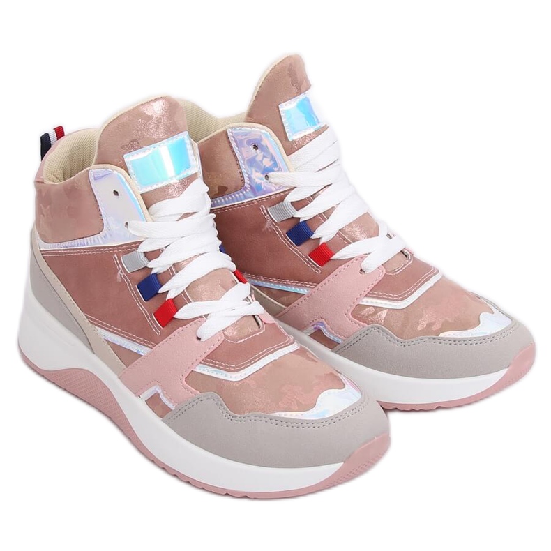 High-Top-Sneaker D20-2 Rosa mehrfarbig