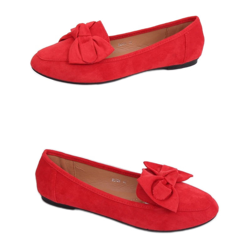 Loafer mit Schleife rot B2028 Rot