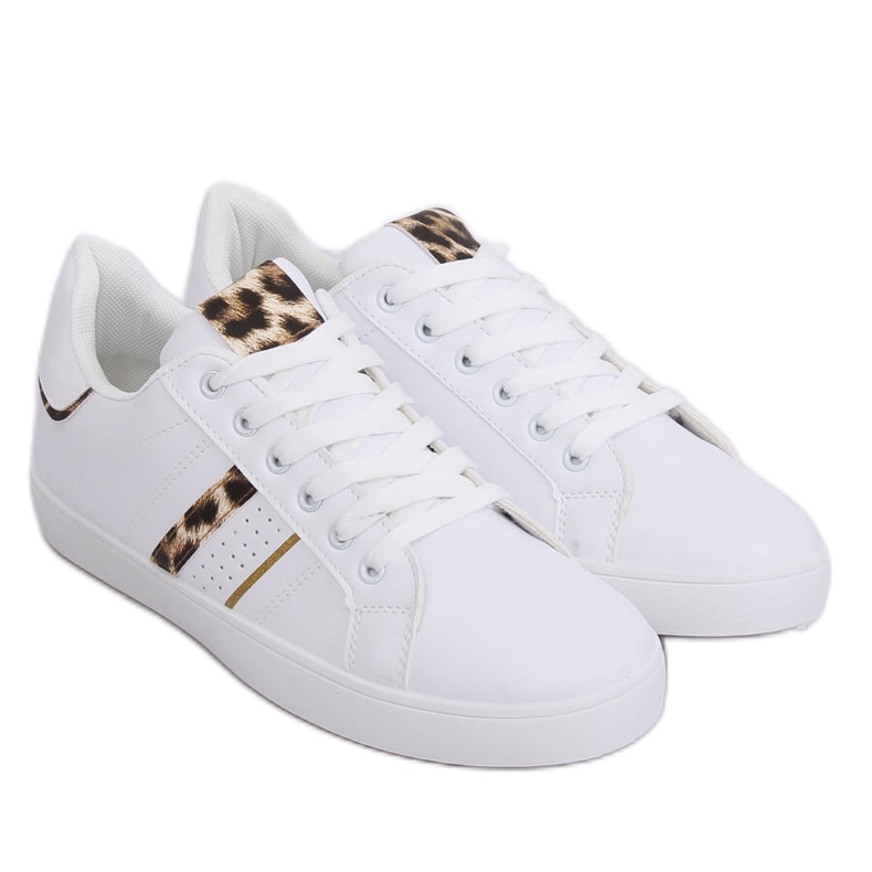 Weiße Damen Sneaker K-388 WHITE / LEOPARD