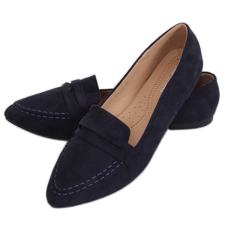Marineblaue Slipper für Damen CH-1M6 Blau navy blau