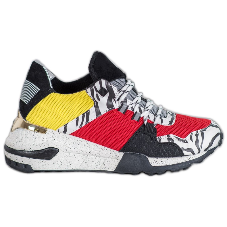SHELOVET Sneakers auf der Zebra-Print-Plattform mehrfarbig