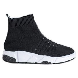 SHELOVET Slipper mit Mesh schwarz