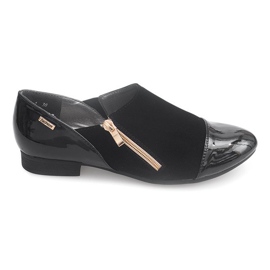 Klassische Schuhe Mit Reißverschluss 2060A Schwarz