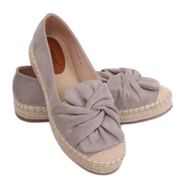 Graue Espadrilles für Damen LL-219P Grau