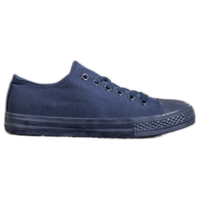 SHELOVET Marineblaue Textil-Sneakers navy blau