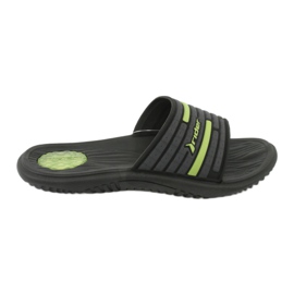 Herren Badeslipper Rider 82735 schwarz / grün grau