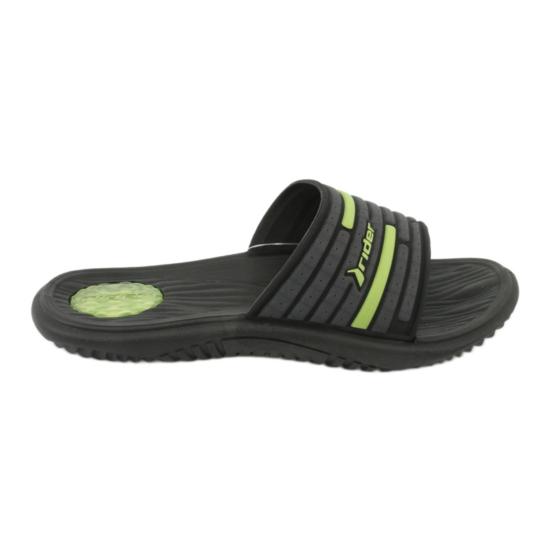 Herren Badeslipper Rider 82735 schwarz / grün grau