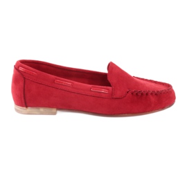 Damen Wildleder Loafer Sergio Leone 722 rot