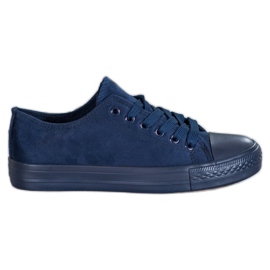 SHELOVET Wildleder Sneakers marineblau blau