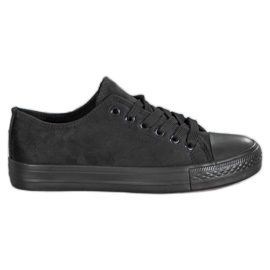 SHELOVET Wildleder Sneakers schwarz