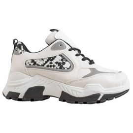 Bella Paris Turnschuhe aus Öko-Leder weiß mehrfarbig