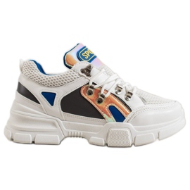 Bella Paris Fashion Sneakers mit Mesh weiß mehrfarbig