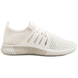 SHELOVET Stylische Schuhe mit Mesh weiß