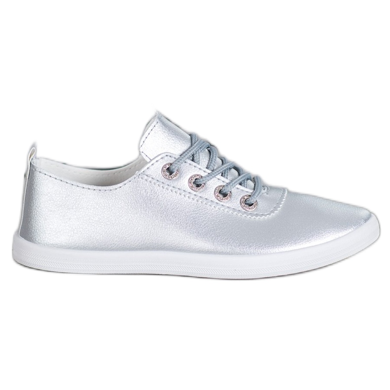 SHELOVET Stilvolle Sneaker mit Öko-Leder grau