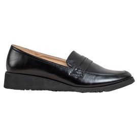 Goodin Schwarze Keilmokassins