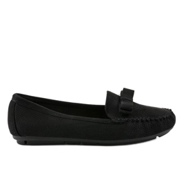 Schwarze Loafer mit Schleife 9F150