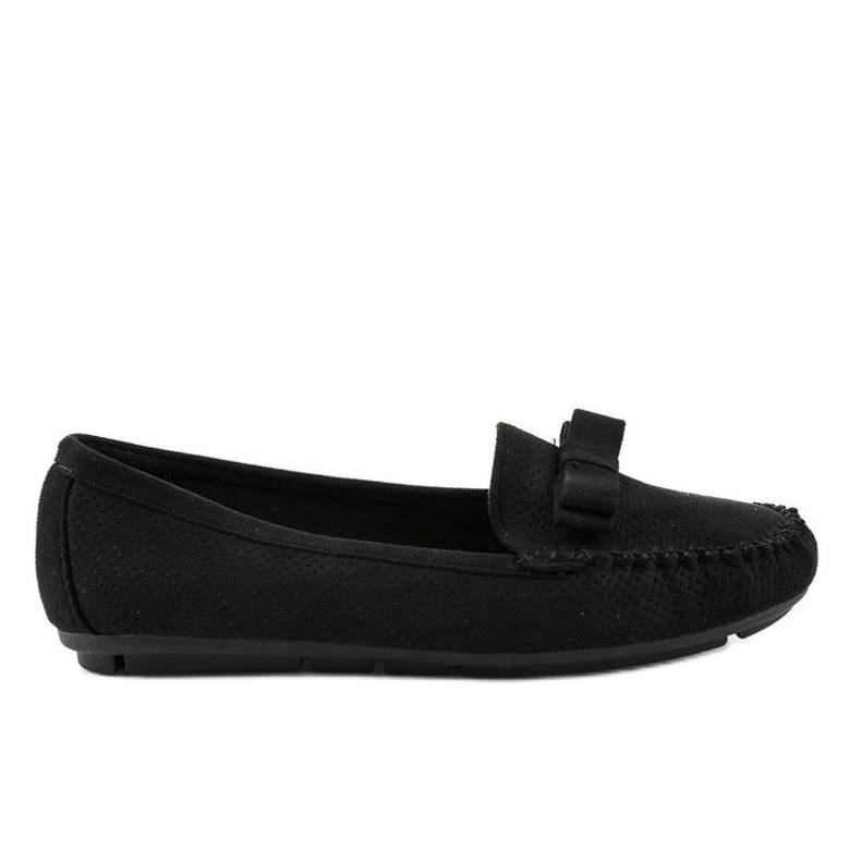 Schwarze Loafer mit Schleife 9F150