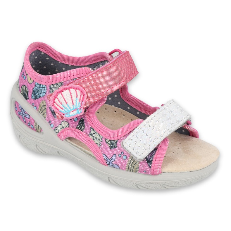 Befado Kinderschuhe 065P134 rosa grau mehrfarbig