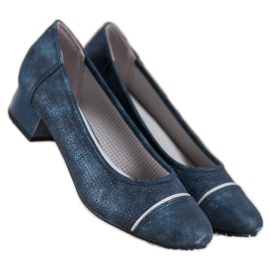 Goodin Durchbrochene Pumpen auf einer Säule blau