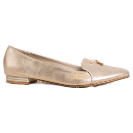 Goodin Glänzende goldene Ballerinas