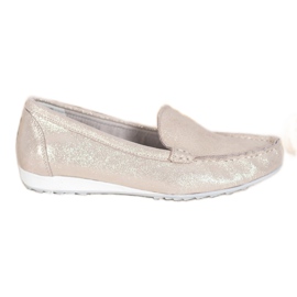 Goodin Goldene Loafer mit Glitzer