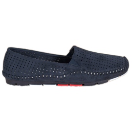 Goodin Durchbrochene Slip-On-Schuhe blau