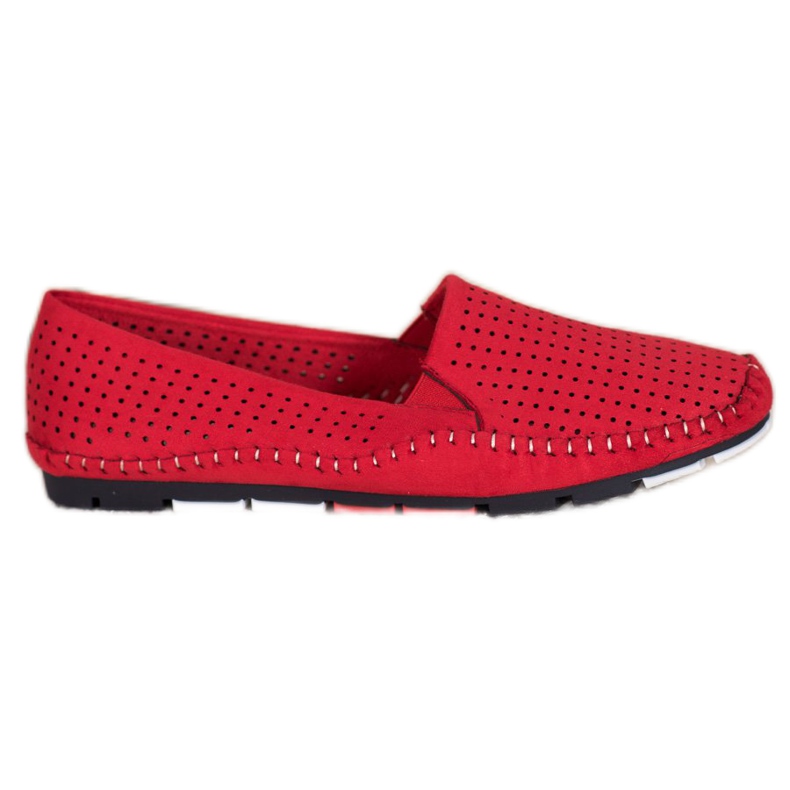Goodin Durchbrochene Slip-On-Schuhe rot