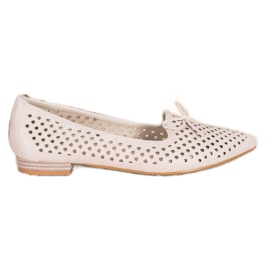 Goodin Elegante durchbrochene Ballerinas braun